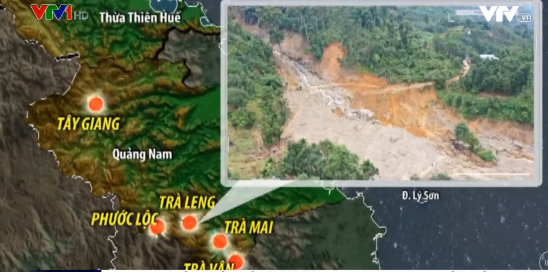 Figure16.6.Major landslides in Quang Nam, 2020 (source: VTV)